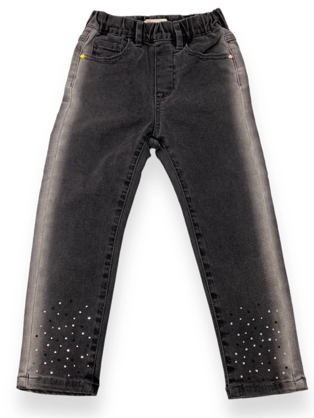 Black & Sliver Stone Skinny Jeans - 2T